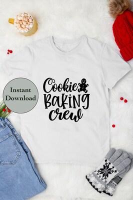 Christmas Decor SVG PNG DXF EPS JPG Digital File Bundle Download, Cookie Baking Crew Designs For Cricut, Silhouette, Sublimatio - image1